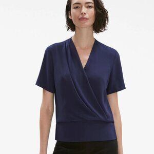 MM Lafleur Dani Top Faux Wrap Blouse Light Purple Sz Med